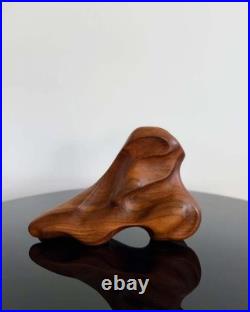 Vintage Danish Carved Wood Foot Sculpture