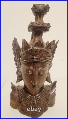 Vintage Dated 1953 wood ironwood mahogany sculpture RAMA Indonesia Thailand