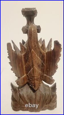 Vintage Dated 1953 wood ironwood mahogany sculpture RAMA Indonesia Thailand