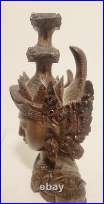 Vintage Dated 1953 wood ironwood mahogany sculpture RAMA Indonesia Thailand