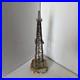 Vintage DeMott 1970s Brass Oil Derrick Sculpture on Wood Texas Bass 14 Tall