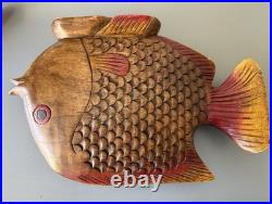 Vintage Decor Solid Wood Hand carved sculptures (set of 3)