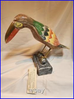 Vintage Don Freedman September Woods Hand Carved Painted Wood Bird Sculpture Art