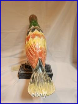 Vintage Don Freedman September Woods Hand Carved Painted Wood Bird Sculpture Art