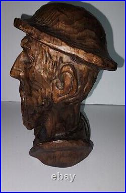 Vintage Don Quixote Wood Carving 11 tall 5 wide