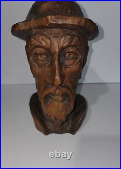 Vintage Don Quixote Wood Carving 11 tall 5 wide