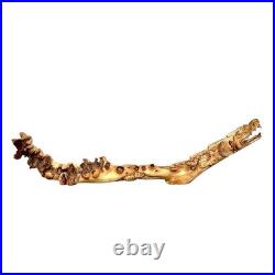 Vintage Dragon Wood Carving Burl Root Sculpture Asian Hand Carved Mid Century