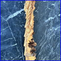 Vintage Dragon Wood Carving Burl Root Sculpture Asian Hand Carved Mid Century