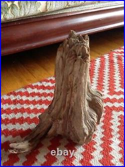 Vintage Drift Wood Hand Carved Wizard Man Spirit Whittle Sculpture Art WoW