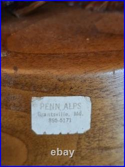 Vintage Driftwood Abstract Lacquer Polished Sculpture Mounted on Solid Wood Base