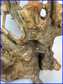 Vintage Driftwood Heron Egret Bird Sculpture 26 Root Wood Art Carving