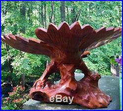 Vintage Eagle Wood Carving
