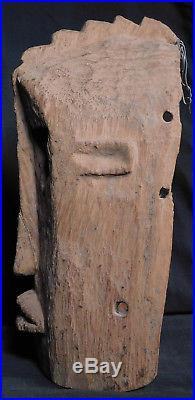 Vintage Early Middle 1900s Dogon African Mask Mid Century Sculpture carving