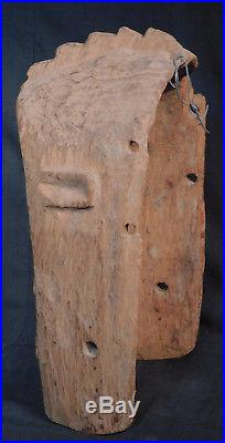Vintage Early Middle 1900s Dogon African Mask Mid Century Sculpture carving