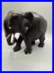Vintage Ebony Wood Elephant Sculpture Figurine Hand Carved Made In Ceylon 7x6x4