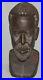 Vintage European Hand Carved Wood Man Bust Sculpture