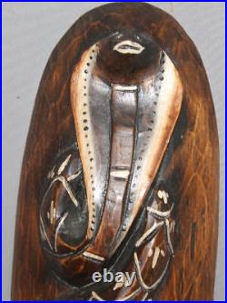 Vintage European Wood Hand Painted Mask Figurine