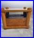 Vintage Executive Magnetic Kinetic Sculpture Burl Wood Gravity Ball Desk Art