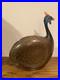 Vintage Feathers Gallery Knysna Africa Crowned Guinea Fowl Wood sculpture