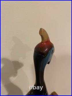 Vintage Feathers Gallery Knysna Africa Crowned Guinea Fowl Wood sculpture