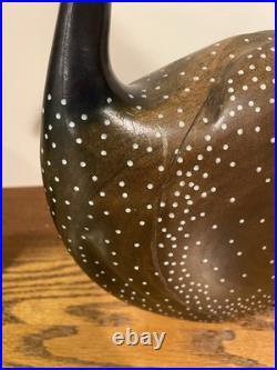 Vintage Feathers Gallery Knysna Africa Crowned Guinea Fowl Wood sculpture