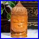 Vintage Fine Hand Carved Wood Buddha Bust Statue Spiritual Sculpture Meditation