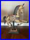 Vintage Folk Art Carousel Horse Hand Carved Wood Decorative Sculpture