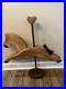 Vintage Folk Art Carousel Horse Wood Sculpture Primitive Decor Heart 33 Tall