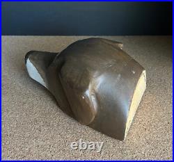 Vintage Folk Art Carved Wood Dog Head