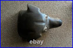 Vintage Folk Art Carved Wood Dog Head