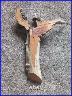 Vintage Folk Art Hand Carved Old Man Face Spirit Tree Driftwood Sculpture 27