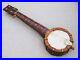 Vintage Folk Art Miniature Banjo Sculpture Carved Wood Musical