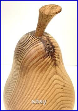 Vintage Folk Art Primitive Wood Sculpture Of A Pear Vintage Folk Art Primitive Wood Sculpture Of A Pear
