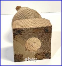 Vintage Folk Art Primitive Wood Sculpture Of A Pear