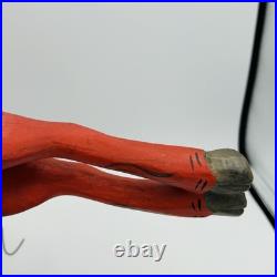 Vintage Folk Art Red Winged Deer Alebrije Hand Painted Wood Sculpture 22 Inch Vintage Folk Art Red Winged Deer Alebrije Hand Painted Wood Sculpture 22 Inch
