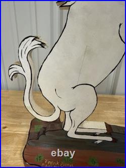 Vintage Folk Art Unicorn by Frank Pickle Signed 1987 Hand-Painted Wood 17 B27