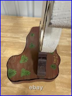 Vintage Folk Art Unicorn by Frank Pickle Signed 1987 Hand-Painted Wood 17 B27