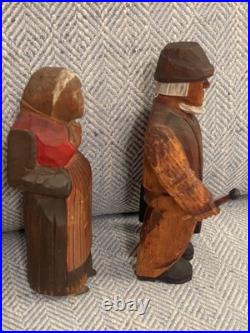 Vintage Folk Art Wood Carving Signed Axel M Peterson