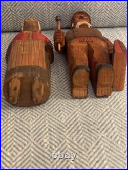 Vintage Folk Art Wood Carving Signed Axel M Peterson