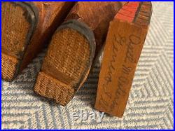 Vintage Folk Art Wood Carving Signed Axel M Peterson