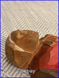 Vintage Folk Art Wood Carving Signed Axel M Peterson