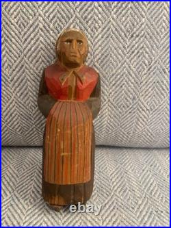 Vintage Folk Art Wood Carving Signed Axel M Peterson
