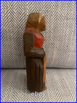 Vintage Folk Art Wood Carving Signed Axel M Peterson