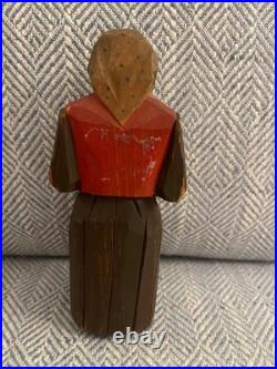Vintage Folk Art Wood Carving Signed Axel M Peterson