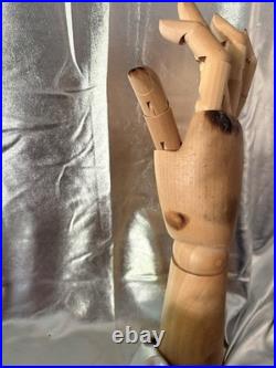 Vintage French Articulated Wooden Woman's Display / Modeling/ Mannequin Hand
