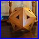 Vintage Geometric Wood Polyhedron Sculpture EXTREMELY RARE MCM Wood Sculpture
