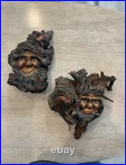 Vintage Germany Wood Spirit Sculpture Wood Carving Figure