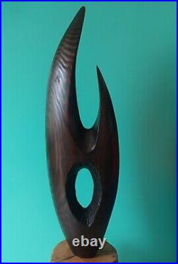 Vintage Gert Olsen Abstract Modern Large Carved Sculpture danish artist mcm