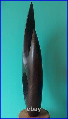 Vintage Gert Olsen Abstract Modern Large Carved Sculpture danish artist mcm