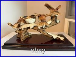 Vintage Giuseppe Armani 0172C Five Birds on a Snow Branch Figurine Italy 1985